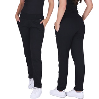 Calça De Moletom Feminina Felpada De Algodão Peluciado em Oferta na Shopee