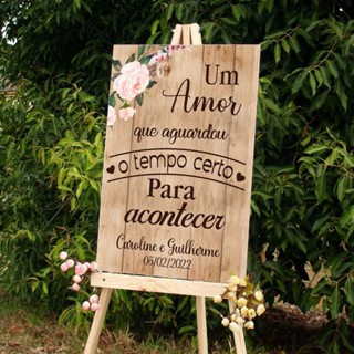 Quadro Decorativo Personalizado Para Casamento Frases em Oferta na Shopee