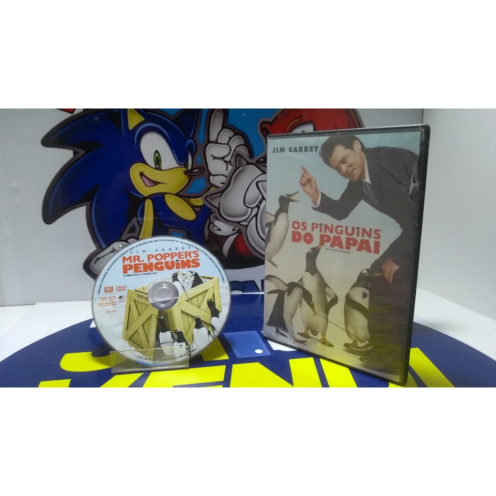 Os Pinguins Do Papai Jim Carrey Dvd Original Usado