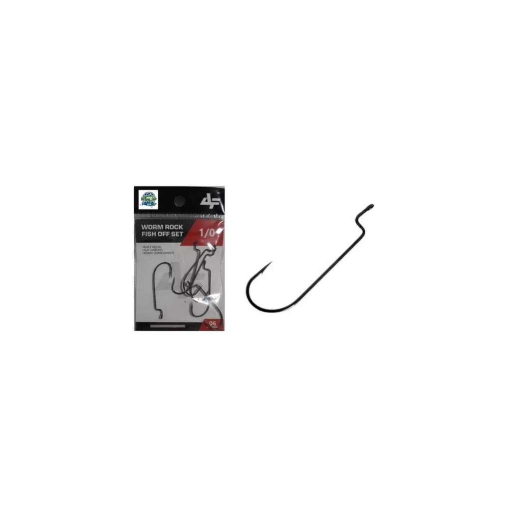 Anzol Worm Rock Fish Off Set Albatroz Ideal P Minhoca Soft