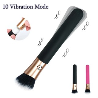 Vibrador Pincel de Maquiagem Varinha 2 em1 Discreto e Portátil 10 modos de vibração ZDB-28