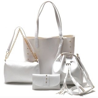 Kit Bolsa Feminina Transversal Tira colo Kit Com 4 Peças