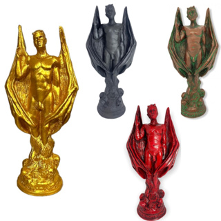 Escultura Lúcifer Deus do Poder 12 cm Proteção em Resina em Oferta na Shopee