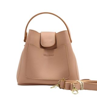 Bolsa Saquinho Feminina De Mão e Transversal Com Divisórias Internas e Bolso Externo WilliBags