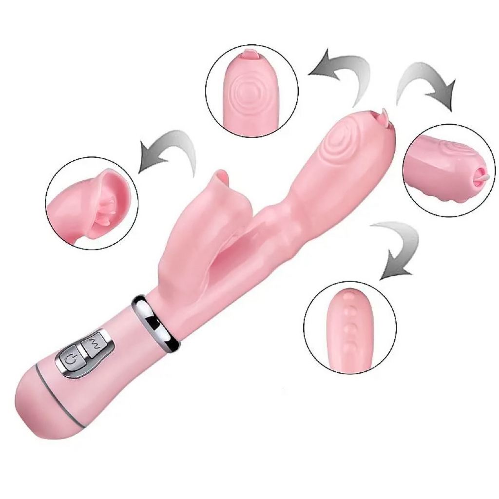 Vibrador Estimulador de Clitóris Lingua Ponto G Oral Vagina ZDB-13A