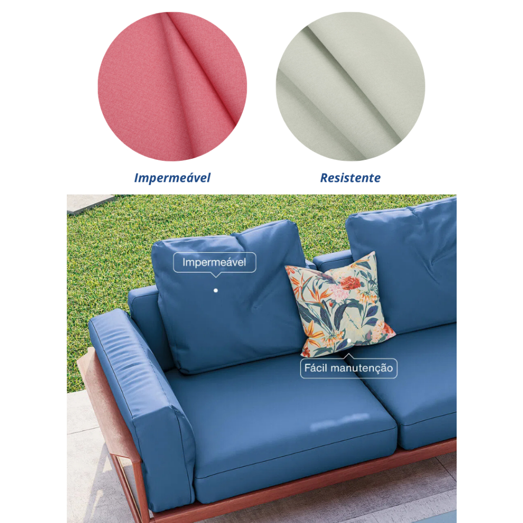 Tecido Impermeável Karsten Acquablock Externo Cores Liso 50cm x 1,4m Decoração Artesanato Varanda