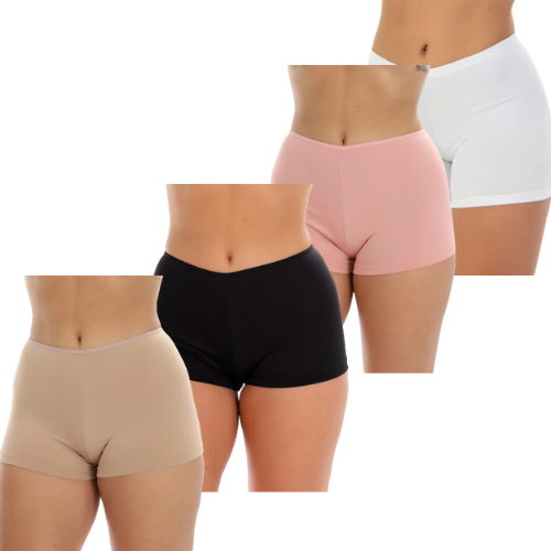 Kit 4 Short Curto Segunda Pele Feminina Sem Renda Shortinho Pra Usar Com Vestido Saia Calça em Oferta na Shopee