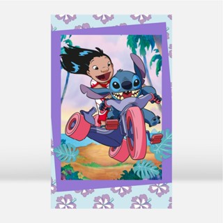 Painel De Festa Lateral Sublimado Em Tecido Tema Lilo & Stitch Disney Licenciado