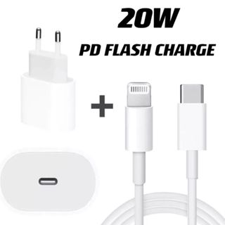 Kit Carregador Para iPhone Fonte + Cabo 20w PD Turbo Rapido Tipo C Lightning em Oferta na Shopee