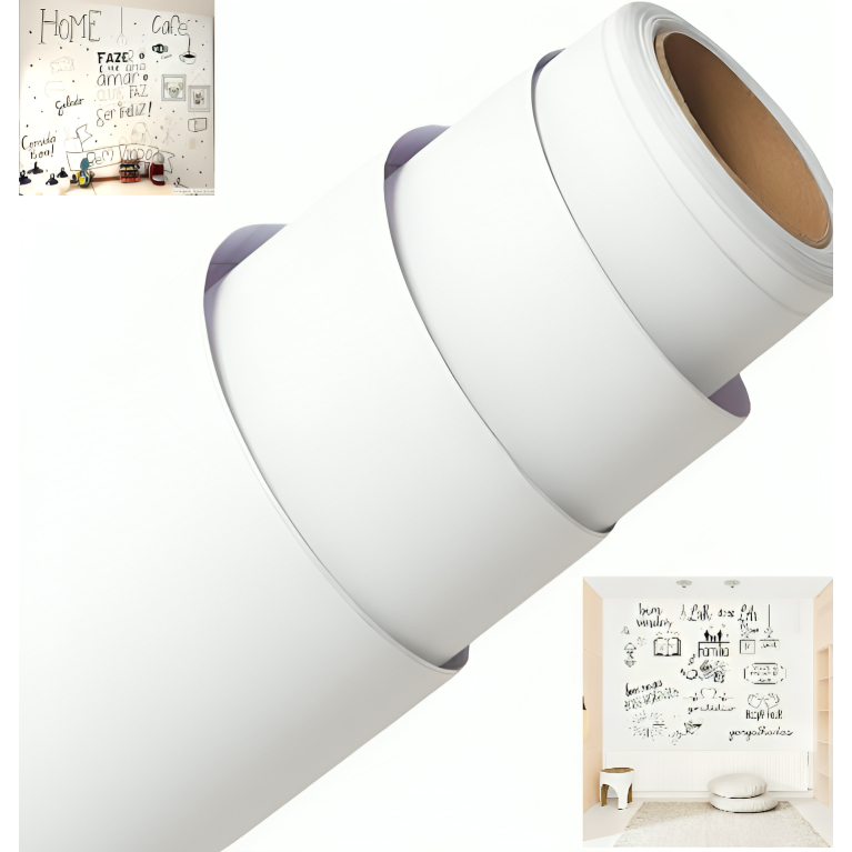Vínil Adesivo Lousa Branco P/Quadro 2mX50cm