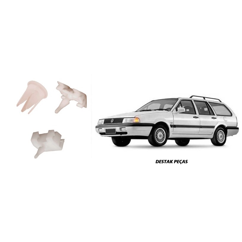 Kit grampo trava fixador Do Spoiler Lateral [ Friso Longarina ] VOLKSWAGEN Quantum (1995 - 2006)
