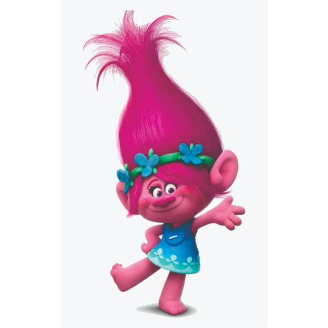 DISPLAY MDF TROLLS ROSA MÃO PARA FRENTE 60CM