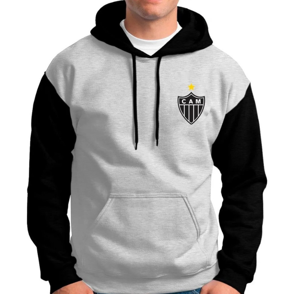 Blusa de Moletom Time Clube Atlético Mineiro Tecido de Alta Qualidade Flanelado