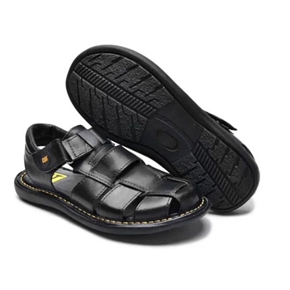 Sandalia chinelo alpargata sola macia masculino couro legitimo