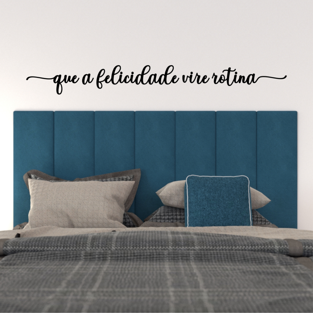 Adesivo Decorativo Frase "Que a Felicidade vire Rotina" em Oferta na Shopee