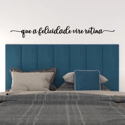Adesivo Decorativo Frase "Que a Felicidade vire Rotina"