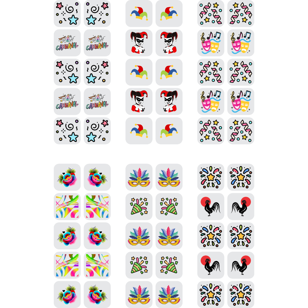 240 Adesivos Para Unha Pelicula 3D Carnaval Coringa Playboy Festa Nail Art Nova Tecnologia HD em Oferta na Shopee