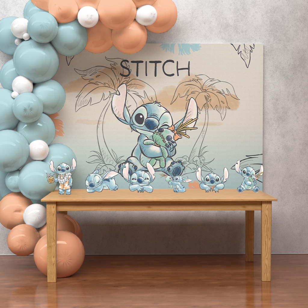 Kit De Festa Decoração Tema Lilo & Stitch Disney Licenciado