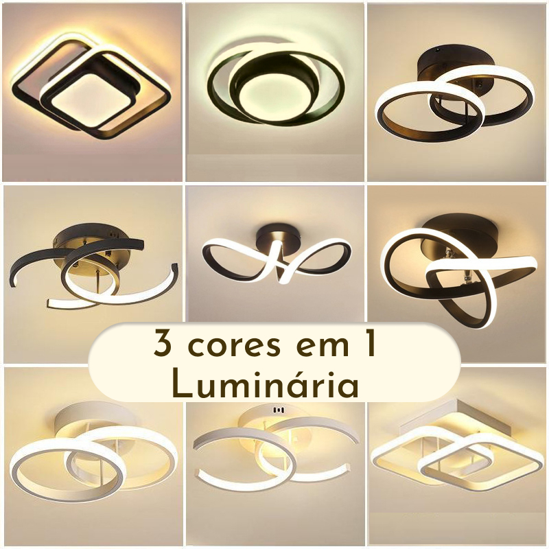Luminária De Teto Plafon Led Moderna para Corredor Sala Quarto Cozinha