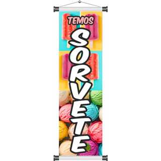 Banner Temos Sorvetes 1 metro x30cm mod33
