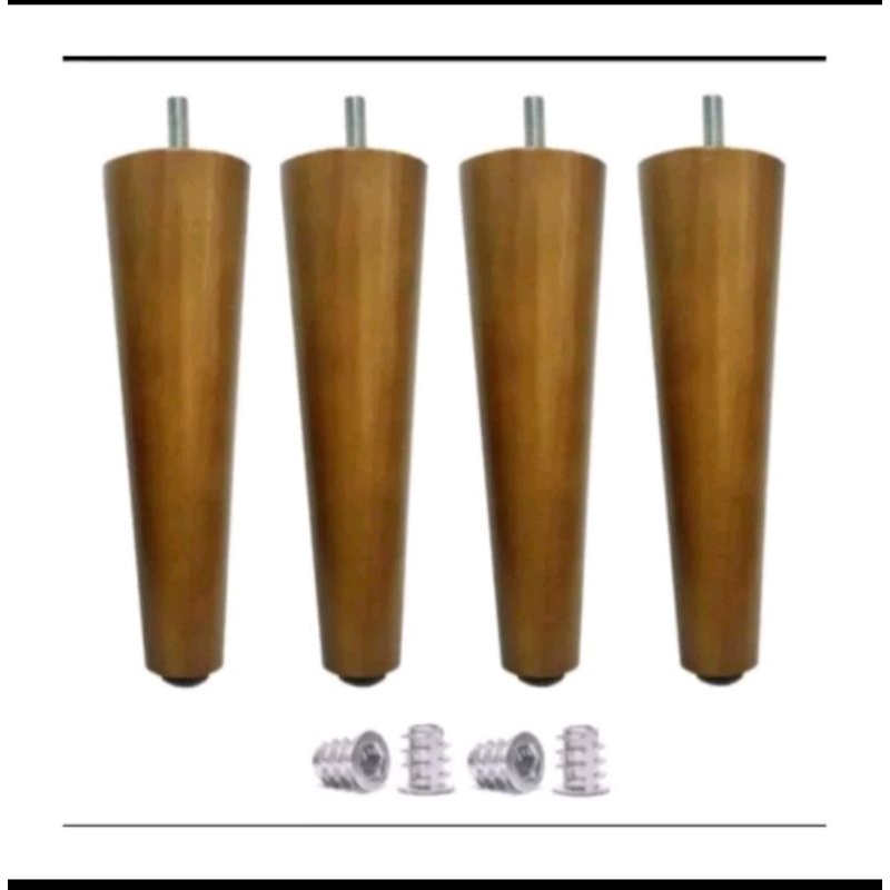 kit com 4 pés palitos de 30 cm mais bucha americana mais carpete de proteção