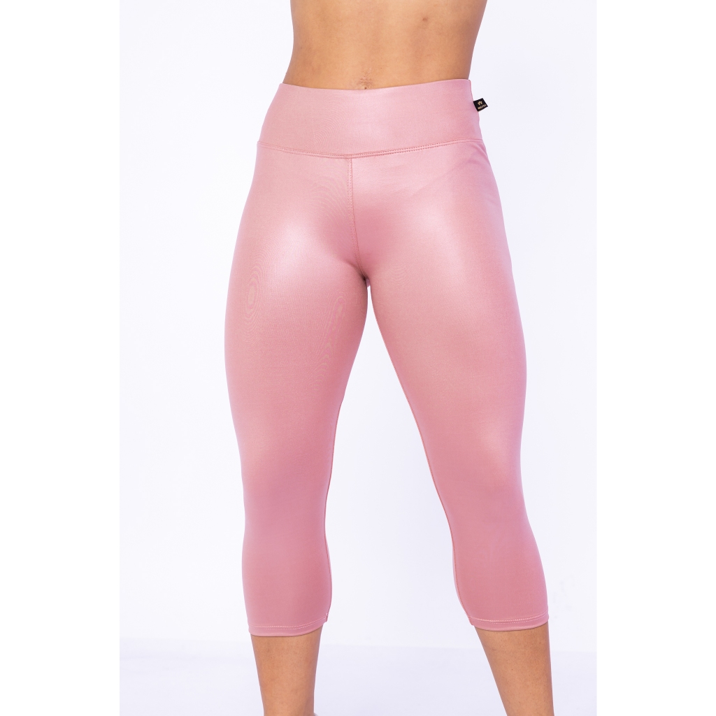 Calça Corsário em Cirre Brilho Molhado