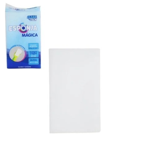 Esponja Mágica Clean Tech Branca Tira Manchas Limpa Riscos Clink - MP