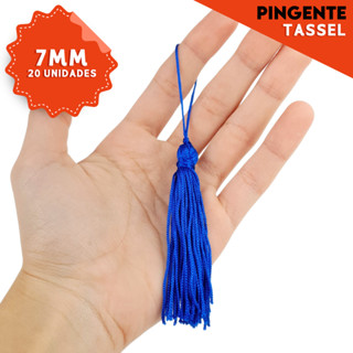 Pingente De Seda Tassel - Franja - Azul Royal - Com 20 Unidades - Nybc