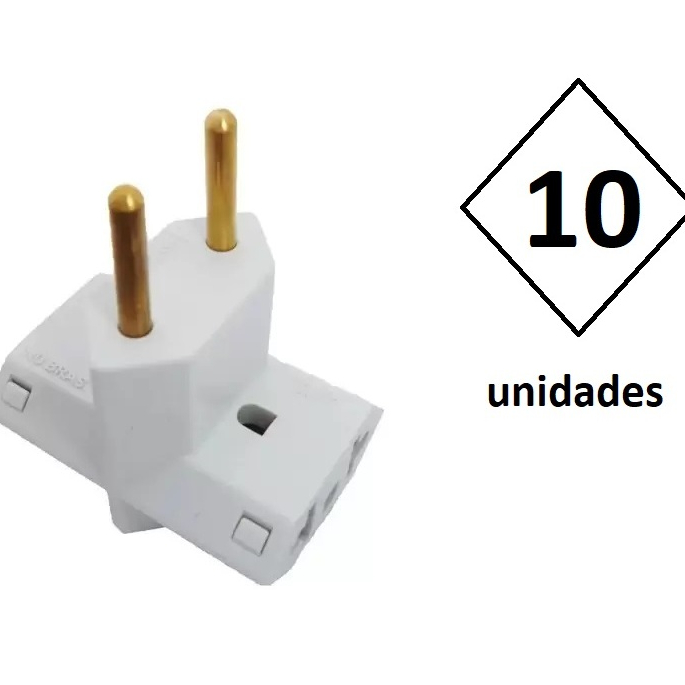 10 Benjamin Tomada adaptador Tipo T 03 Entradas Padrão 10A e 20A - tipo bandeira- kit 10-5-3-1 unidade