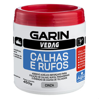 Cola Veda Calha Rufo Galvanizado 450g Cinza Alta Resistência Garin Vedag