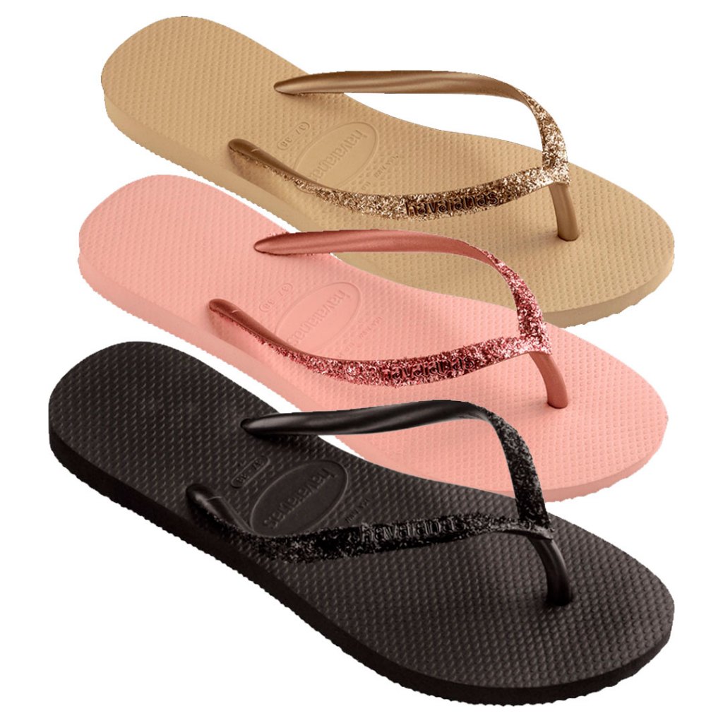 Chinelo Feminino Slim Glitter II Havaianas 4146975 - Women Shoes
