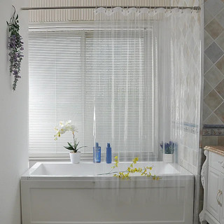 Cortina Transparente Box Banheiro 1,38x1,98m Antimofo Impermeável Pvc Incolor
