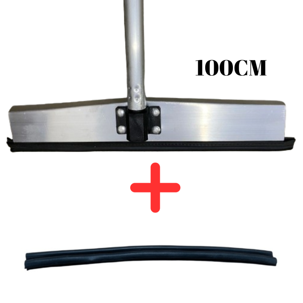 RODO DE ALUMINIO 100 CM COM CABO 1,50 + 1 REFIL DE BORRACHA