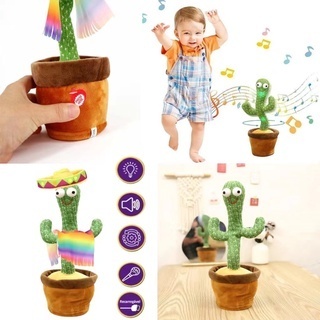 Cacto Dançante E Falante Toca Música Repete A Fala Brinquedo recarregavel + cabo em Oferta na Shopee