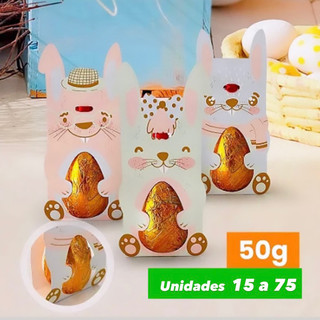 KIT Embalagem de Páscoa Lembrança Coelhinhos p/ ovo de páscoa 50 gramas 3160 (Páscoa Jango 2025) 30% OFF em Oferta na Shopee