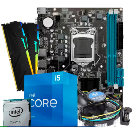 Kit Pc Upgrade processador Intel Core i5 3470, memoria 8gb Ram, placa mãe H61, com cooler