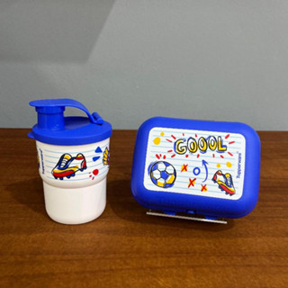 Kit Lancheira - Porta Snack + Garrafinha - Tupperware Original Marmita