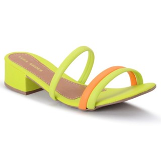 Tamanco Feminino Moderno Casual Clorido Salto Baixo