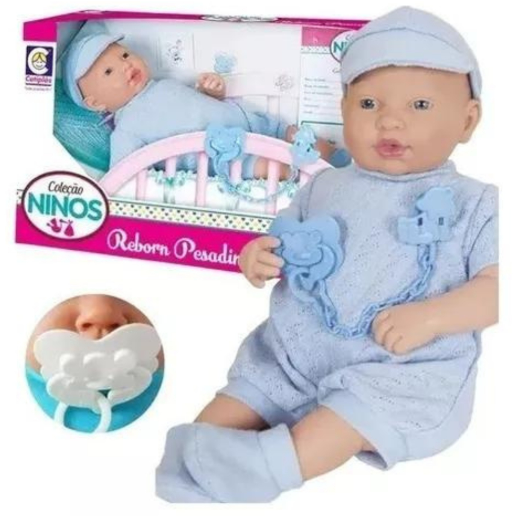 Boneco Coleção Ninos Reborn Pesadinho Menino - Cotiplás 2181