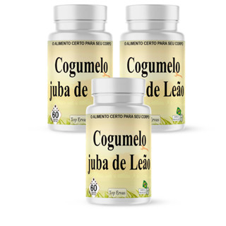 Cogumelo Juba de Leão p/ Bem estar e concentração kit 3 Potes