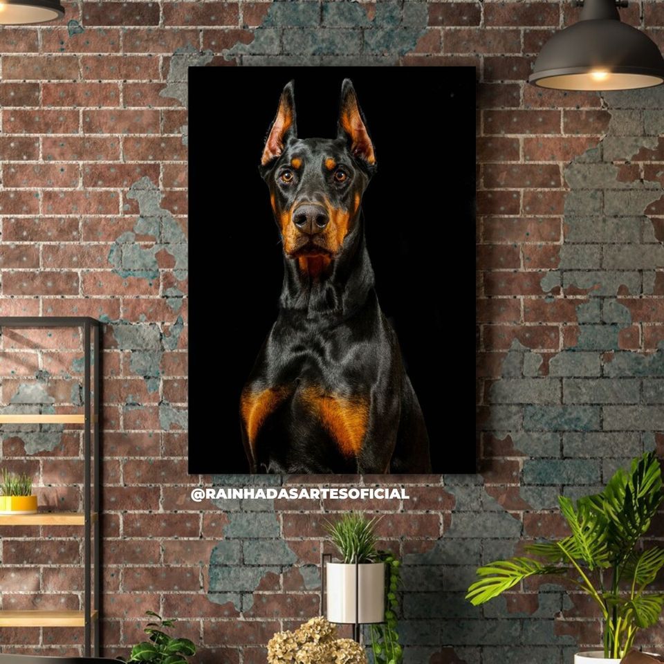 Quadro Decorativo Animal Cachorro DOBERMAN