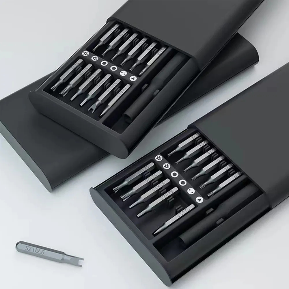 Kit Chaves bits magnético, Phillips, Torx, Hex, Precisão - reparação PC, Telefônica - 25 em 1