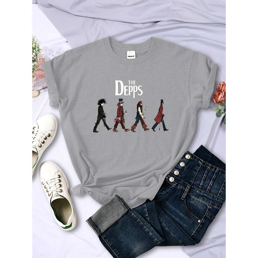 Camiseta Unissex Depps Basica T-shirt Confortável Johnny Depp Filmes Blusa Estampada Personagens