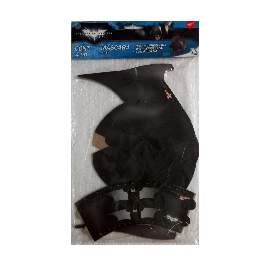 Kit 4 Máscaras Infantil DC Batman + Pulseiras - Batman Cavaleiros das Trevas Ressurge - Regina