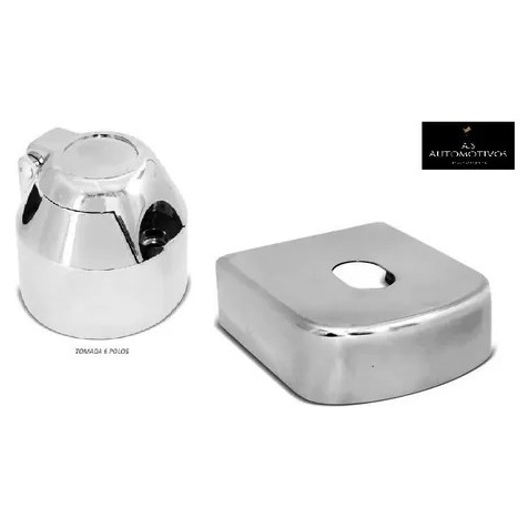 Tomada Cromada 6 Polos E Tampa Inox Cromada 90MM ENVIO IMEDIATO