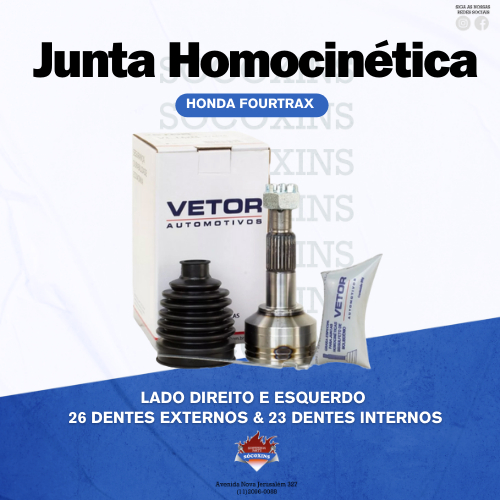 Junta Homocinética Vetor Honda Fourtrax Trx 420 2014 Até 2017