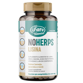 Lisina Noherps Dose Concentrada 1000mg 90 comprimidos Unilife