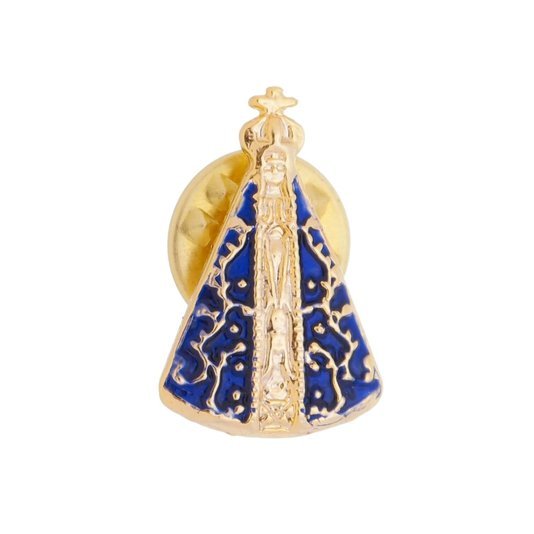 Boton Nossa Senhora Aparecida Folheado em Oferta na Shopee