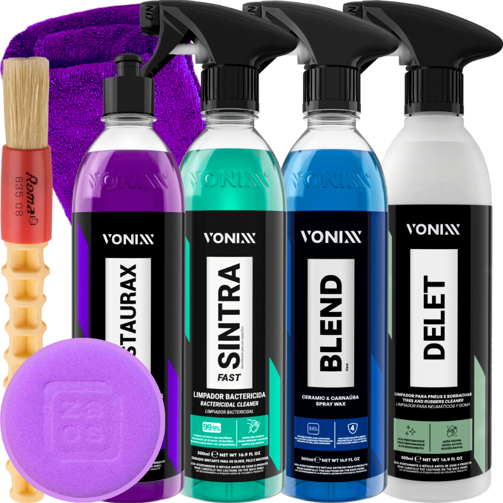 Kit Limpador de Borrachas Delet Cera Blend Sintra Fast Restaurax Vonixx