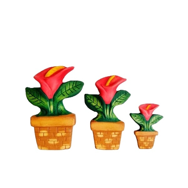 Trio Vaso de Parede Flor Antúrio Decorações em Oferta na Shopee